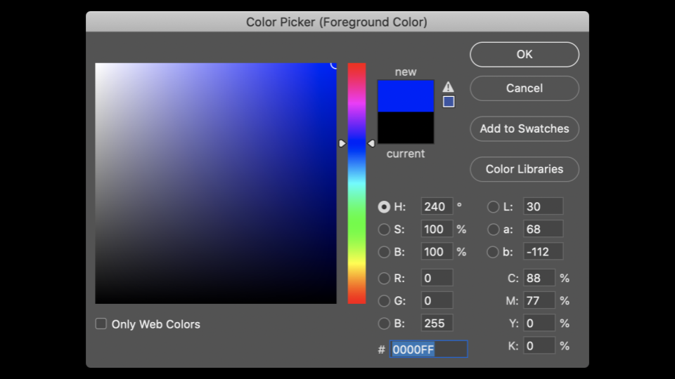 hex in photoshop A photoshop panel with RGB values and hexadecimal input