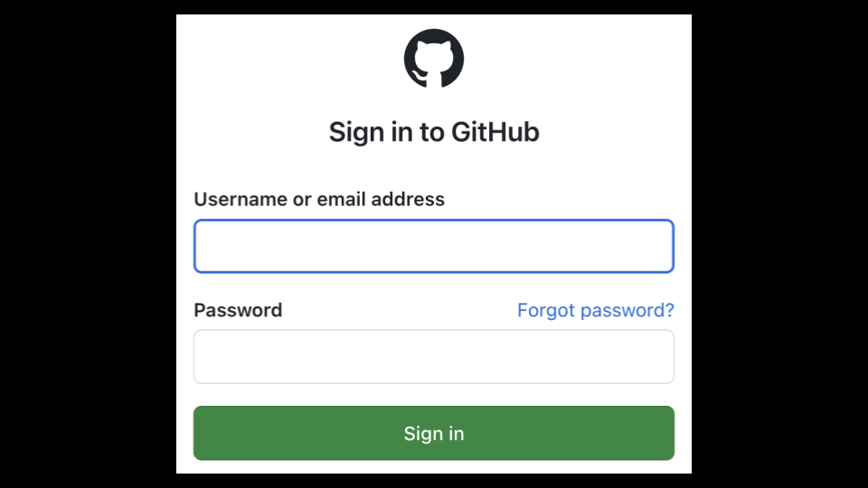 login screen login screen with username and password fields