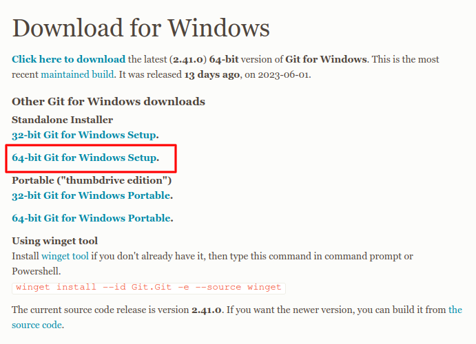 Windows 下载 Git 2