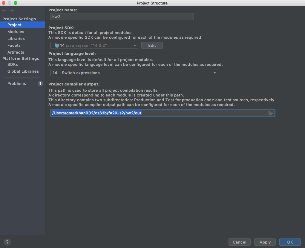 IntelliJ输出路径未指定